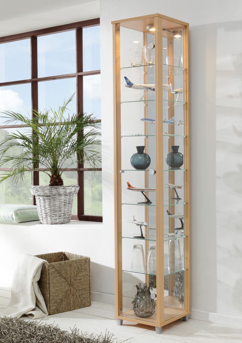 Vitrine Glasvitrine Buche mit Spiegelrückwand und Beleuchtung Ikea Glasvitrine Mit Beleuchtung ~ Vitrine Glasvitrine Buche mit Spiegelrückwand und Beleuchtung