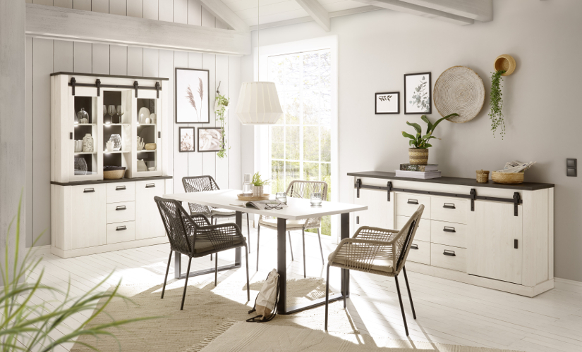 Speisezimmer Stove weiß Pinie