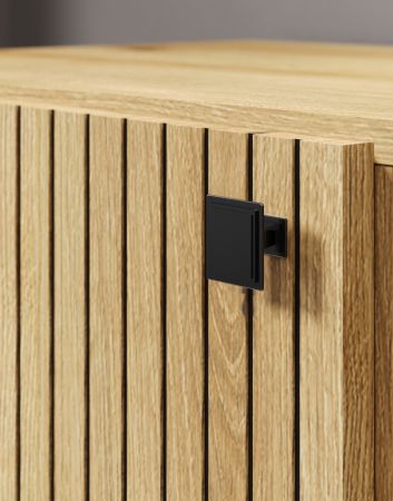 Waschbeckenunterschrank Bliss in Evoke Eiche Badschrank auf Rollen 80 cm