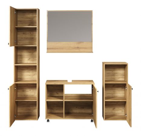 Badmbel Set Bliss in Evoke Eiche Badkombination 4-teilig 180 x 190 cm