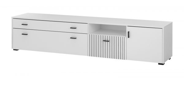 TV-Lowboard Merced in wei matt TV Unterteil 200 x 44 cm