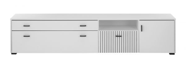 TV-Lowboard Merced in wei matt TV Unterteil 200 x 44 cm