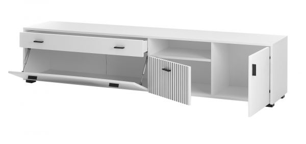 TV-Lowboard Merced in wei matt TV Unterteil 200 x 44 cm