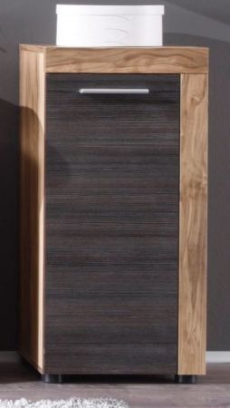 Badezimmer Unterschrank Cancun in Nussbaum Satin und Touchwood dunkelbraun 36 x 79 cm