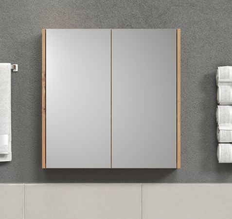 Badezimmer Spiegelschrank Touch in Artisan Eiche Badschrank 2-t�rig 69 x 70 cm
