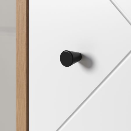 Badm�bel Set Touch in wei� matt Lack und Artisan Eiche Badkombination 3-teilig 120 x 191 cm