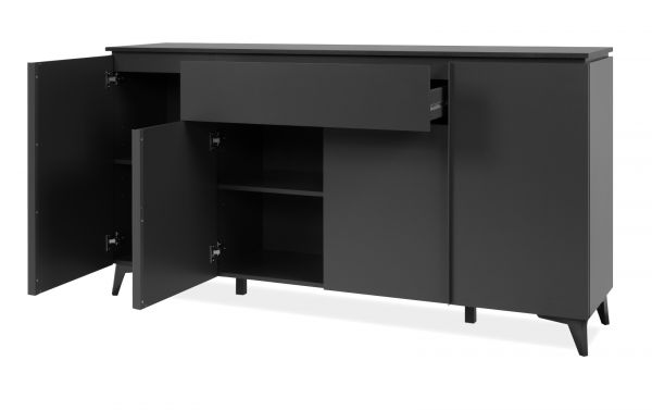 Sideboard Visby in grau und Schiefer Wohn- und Esszimmer Kommode 177 x 92 cm