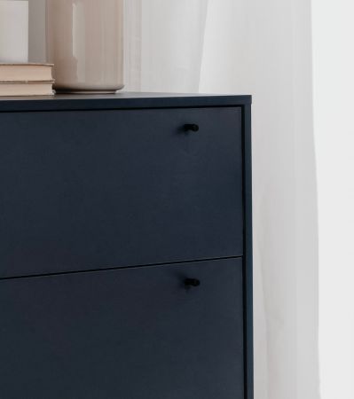Kommode Barina in blau Wohn- und Esszimmer Schubladenkommode 80 x 90 cm