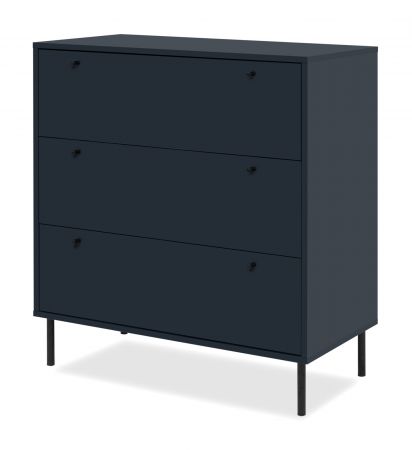 Kommode Barina in blau Wohn- und Esszimmer Schubladenkommode 80 x 90 cm