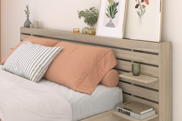 Parisot Schlafzimmer komplett Set Escale21 in Eiche japanisch Bett 140 x 200 cm