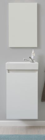 Badmbel komplett Set Champ in wei inkl. Waschbecken und Spiegel Breite 40 cm