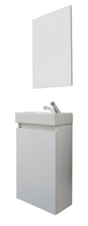 Badmbel komplett Set Champ in wei inkl. Waschbecken und Spiegel Breite 40 cm