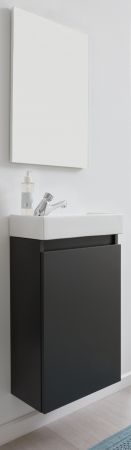 Badmbel komplett Set Champ in grau inkl. Waschbecken und Spiegel Breite 40 cm
