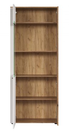 Vitrine Vianna in wei und Evoke Eiche Vitrinenschrank 80 x 195 cm