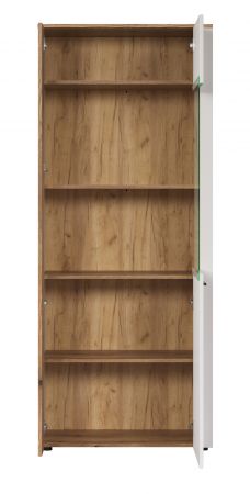 Vitrine Vianna in wei und Evoke Eiche Vitrinenschrank 80 x 195 cm