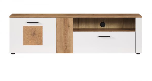 TV-Lowboard Vianna in wei und Evoke Eiche TV Unterteil 170 cm