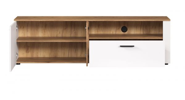 TV-Lowboard Vianna in wei und Evoke Eiche TV Unterteil 170 cm