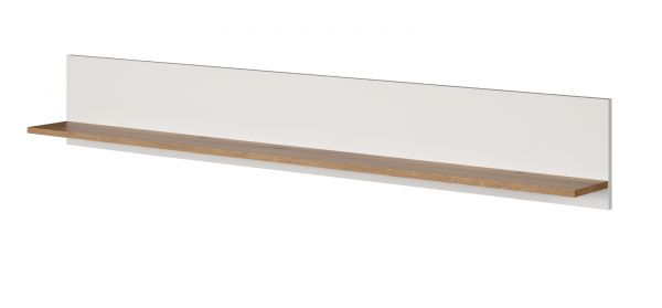 Wandboard Vianna in wei und Evoke Eiche Wandregal 170 cm