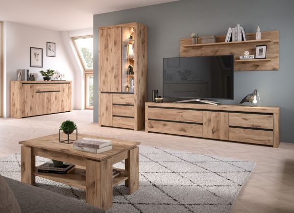 Kommode Legano in Nox Eiche Sideboard 131 x 105 cm