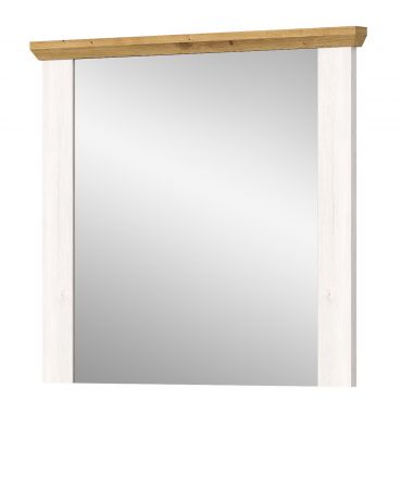 Garderobenspiegel Mirano in wei Lrche und Eiche Artisan Landhaus Spiegel 82 cm