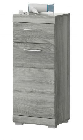 Badezimmer Kommode Spirit in grau Rauchsilber Badkommode 37 x 88 cm