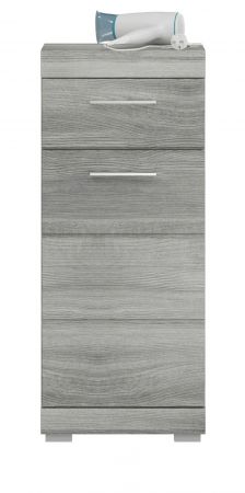 Badezimmer Kommode Spirit in grau Rauchsilber Badkommode 37 x 88 cm