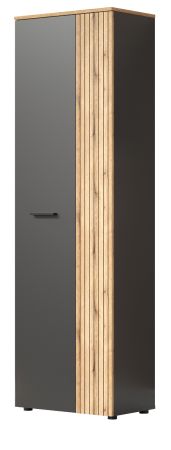 Garderobenschrank Esteban in grau und Evoke Eiche Garderobe oder groer Schuhschrank 60 x 195 cm