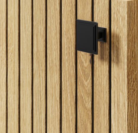 Waschbeckenunterschrank Bliss in Evoke Eiche und grau Badschrank 60 cm