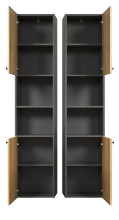 Badmbel Set Bliss in Evoke Eiche und grau Badkombination 4-teilig 180 x 186 cm