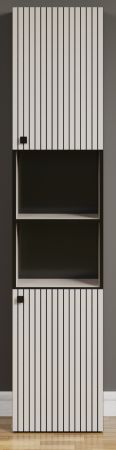 Badezimmer Hochschrank Bliss in Cashmere grau Badschrank 40 x 186 cm