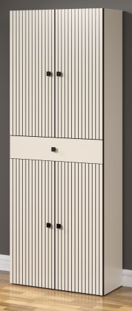 Badezimmer Hochschrank Bliss in Cashmere grau Badschrank 70 x 186 cm