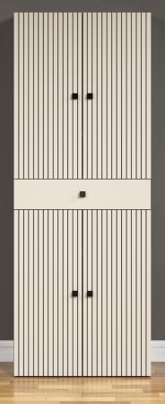 Badezimmer Hochschrank Bliss in Cashmere grau Badschrank 70 x 186 cm