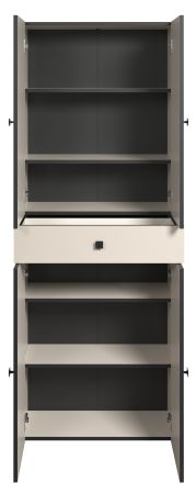 Badezimmer Hochschrank Bliss in Cashmere grau Badschrank 70 x 186 cm