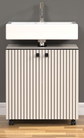Waschbeckenunterschrank Bliss in Cashmere grau Badschrank 60 cm