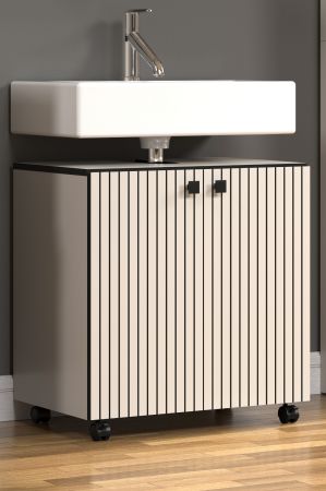 Waschbeckenunterschrank Bliss in Cashmere grau Badschrank 60 cm