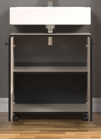 Waschbeckenunterschrank Bliss in Cashmere grau Badschrank 60 cm