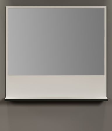 Badezimmer Spiegel Bliss in Cashmere grau Badspiegel mit Ablage 80 cm