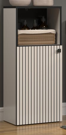Badezimmer Kommode Bliss in Cashmere grau Badschrank 40 x 95 cm