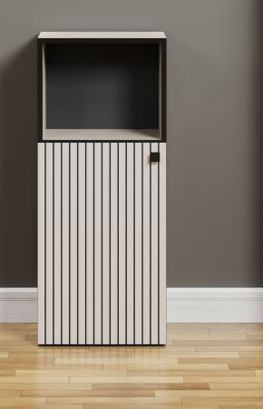 Badezimmer Kommode Bliss in Cashmere grau Badschrank 40 x 95 cm