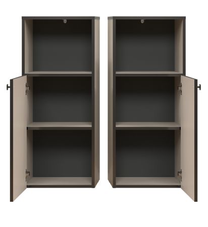 Badezimmer Kommode Bliss in Cashmere grau Badschrank 40 x 95 cm