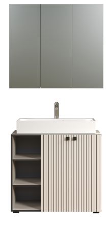 Badmbel Set Bliss in Cashmere grau Badkombination 2-teilig 90 x 186 cm