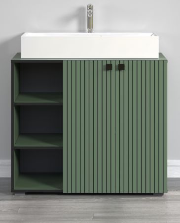 Waschtisch Set Bliss in grn Komplett-Set mit Waschbecken 90 cm