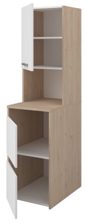 Waschmaschinenschrank Laundry4 in wei und Jackson Eiche Set 3-teilig 175 x 184 cm