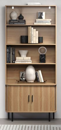 Regalschrank Ronin in Eiche Bcherregal 80 x 172 cm
