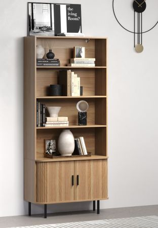 Regalschrank Ronin in Eiche Bcherregal 80 x 172 cm