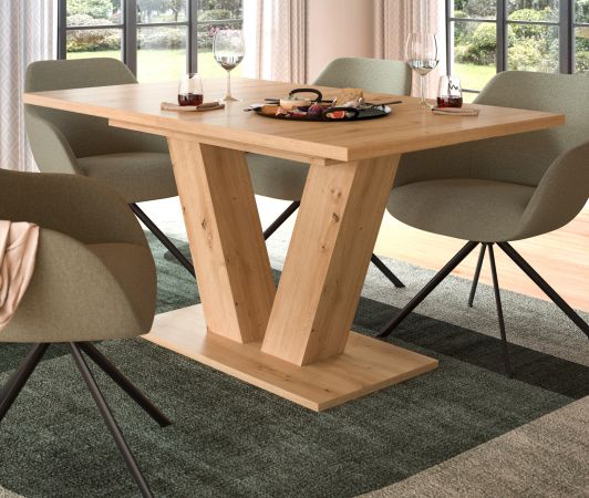 Esstisch Home-X in Artisan Eiche Tisch ausziehbar 150 - 190 cm