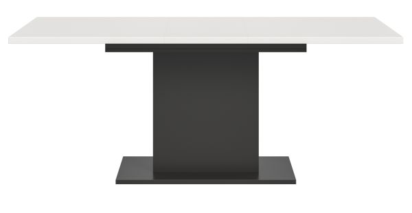 Esstisch Home-X in wei und grau Tisch ausziehbar 150 - 190 cm