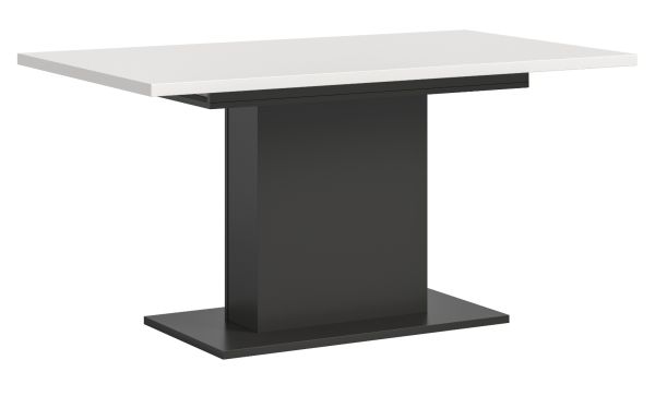 Esstisch Home-X in wei und grau Tisch ausziehbar 150 - 190 cm
