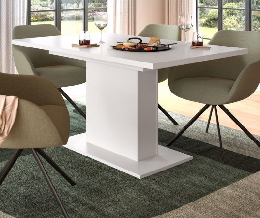 Esstisch Home-X in wei Tisch ausziehbar 150 - 190 cm