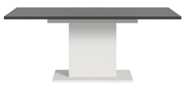 Esstisch Home-X in grau und wei Tisch ausziehbar 150 - 190 cm